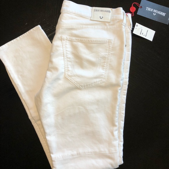mens white true religion jeans